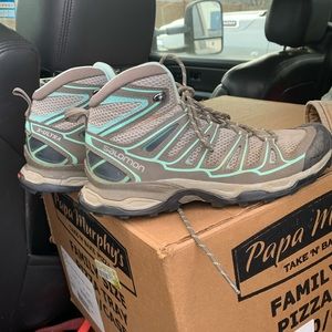 Salomon X Ultra Pioneer Mid Waterproof Hiking Boots 416712 teal 41 1/3